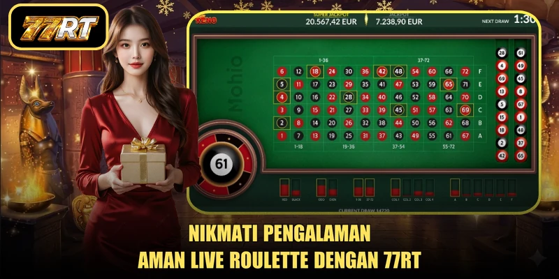 Nikmati pengalaman aman live roulette dengan 77RT